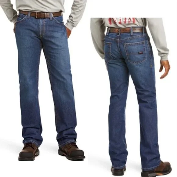 Ariat FR Jeans Mens 36 x 34 M3 Loose Straight Fire Flame Resistant Work Denim - Picture 1 of 10